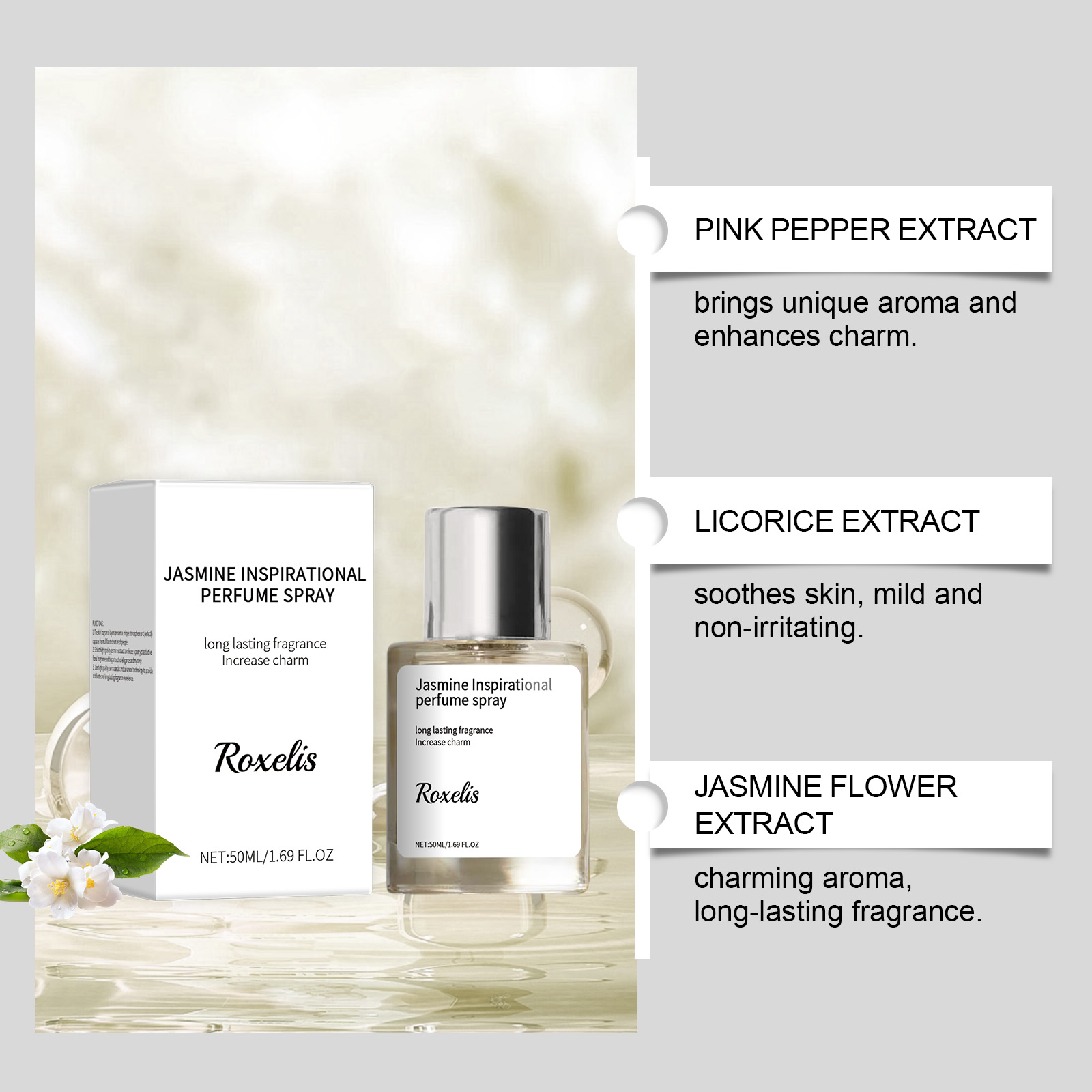 50ml Jasmine Perfume Spray - A - Perfume Jasmine Fragrance recension och pris