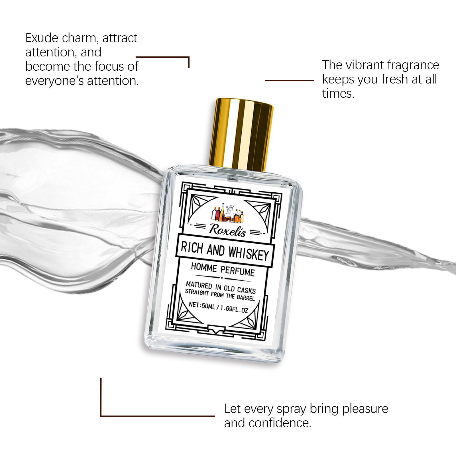 Roxelis 50ml Charm Whisky Men' - Perfume Alcohol Fragrance recension och pris